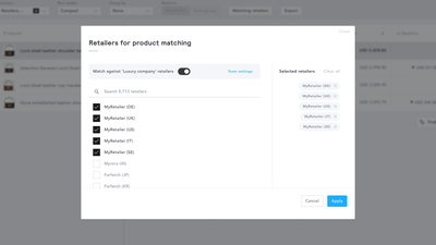 EDITED Lists Retailer-Filter