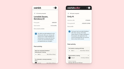 The re-engagement prompt shown to buyers returning to a property listing after a missed feedback request.